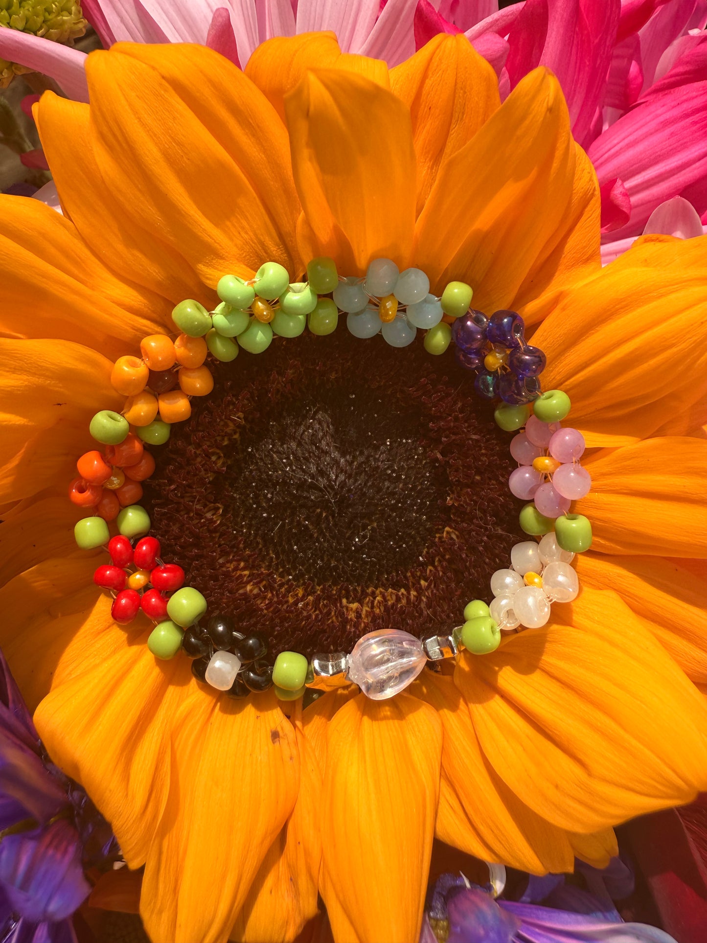 “Sacred Rainbow” Seed Bead Bracelet