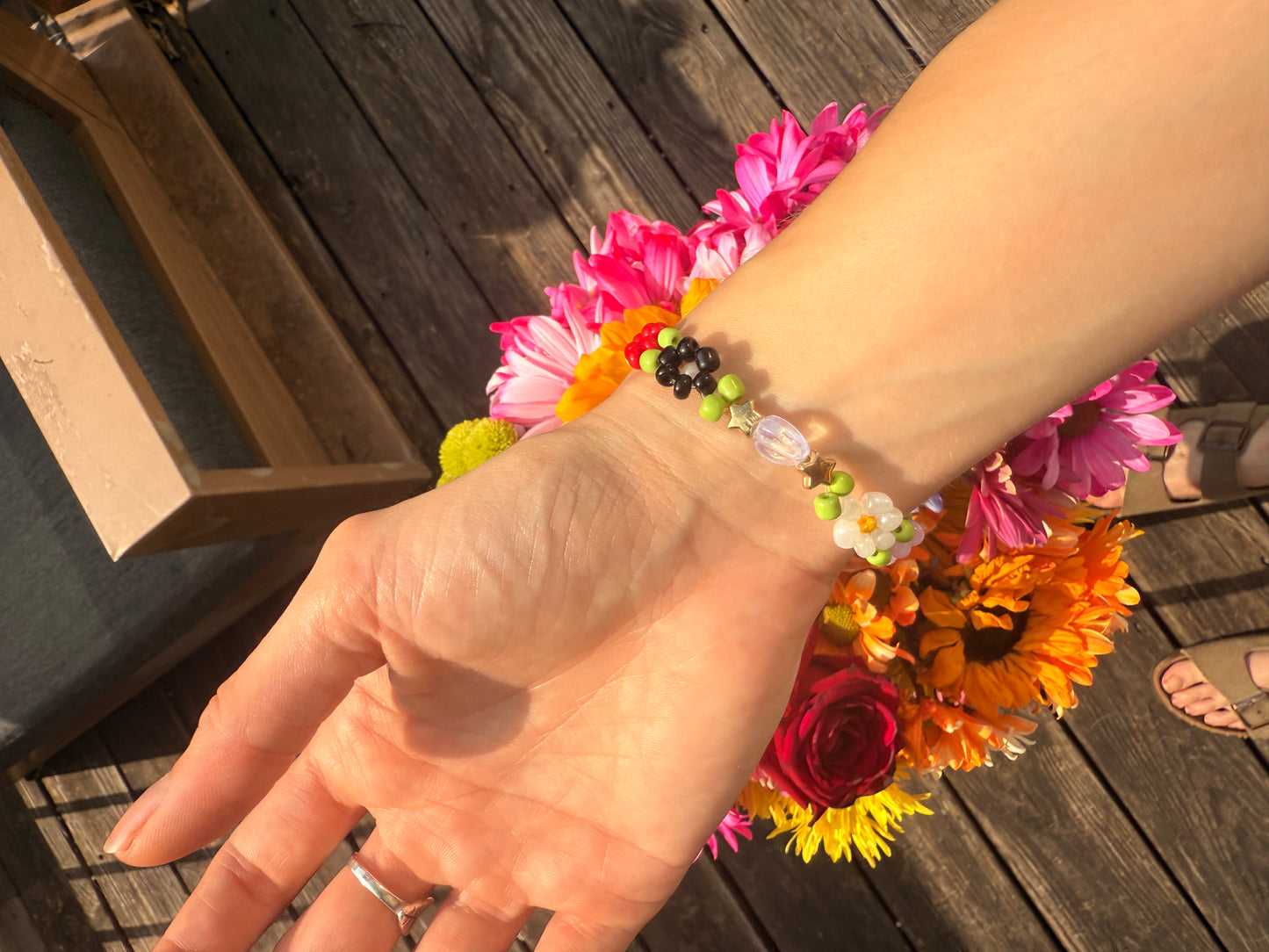 “Sacred Rainbow” Seed Bead Bracelet