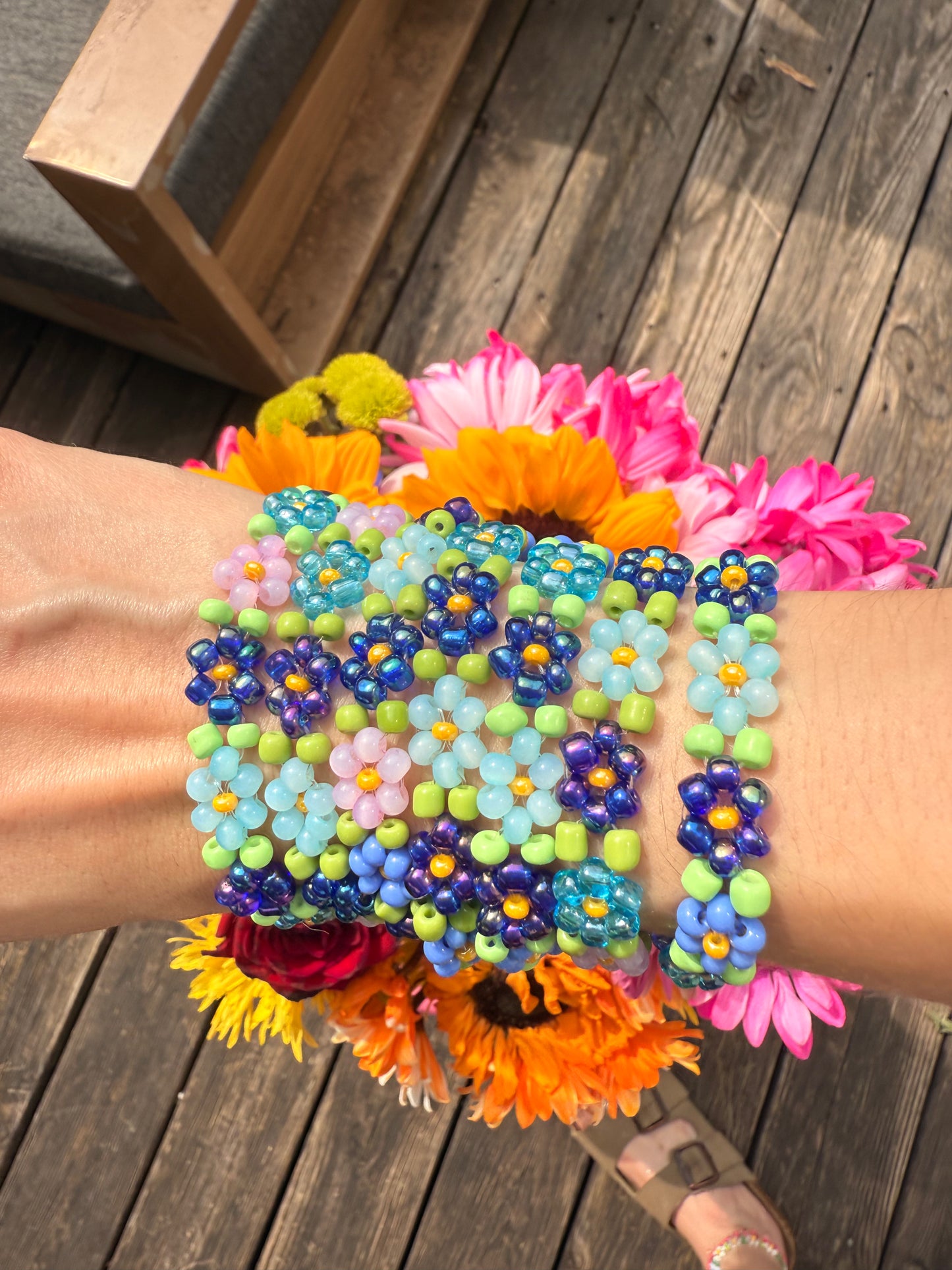 “Garden of Calm” Seed Bead Bracelet