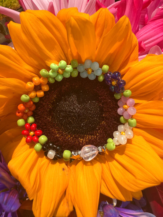 “Sacred Rainbow” Seed Bead Bracelet