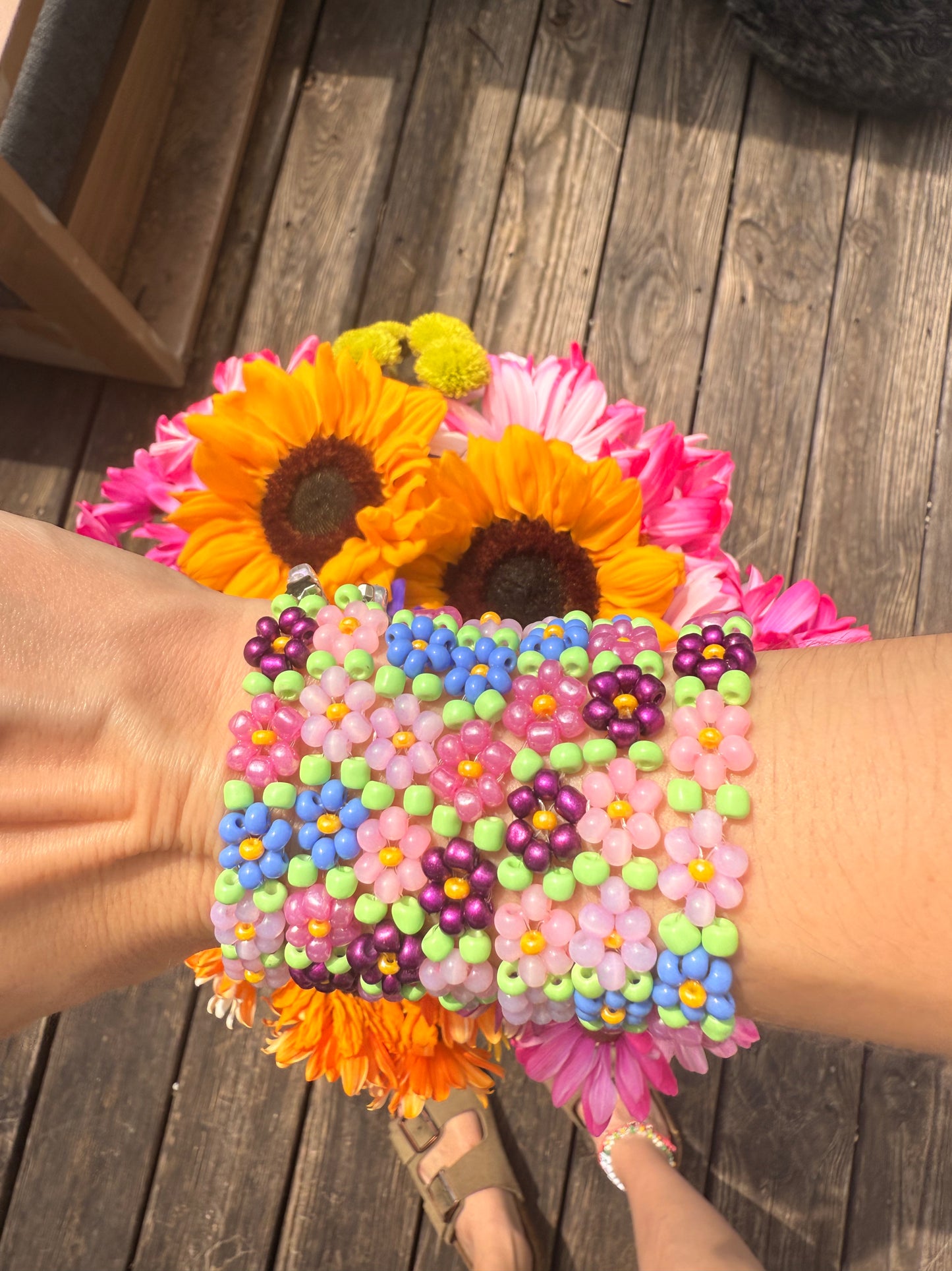 “Petals of Self-Love” Seed Bead Bracelet