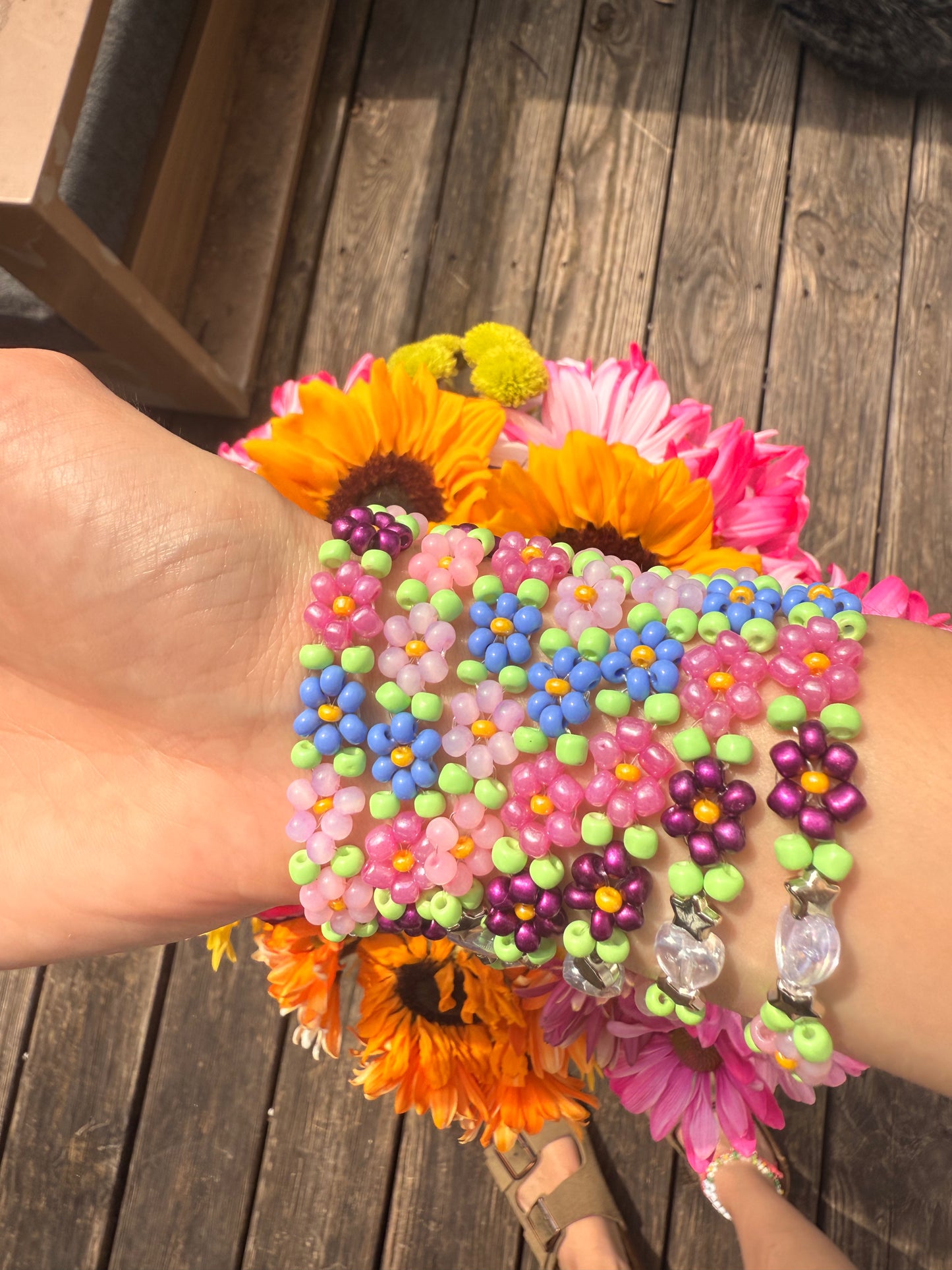 “Petals of Self-Love” Seed Bead Bracelet
