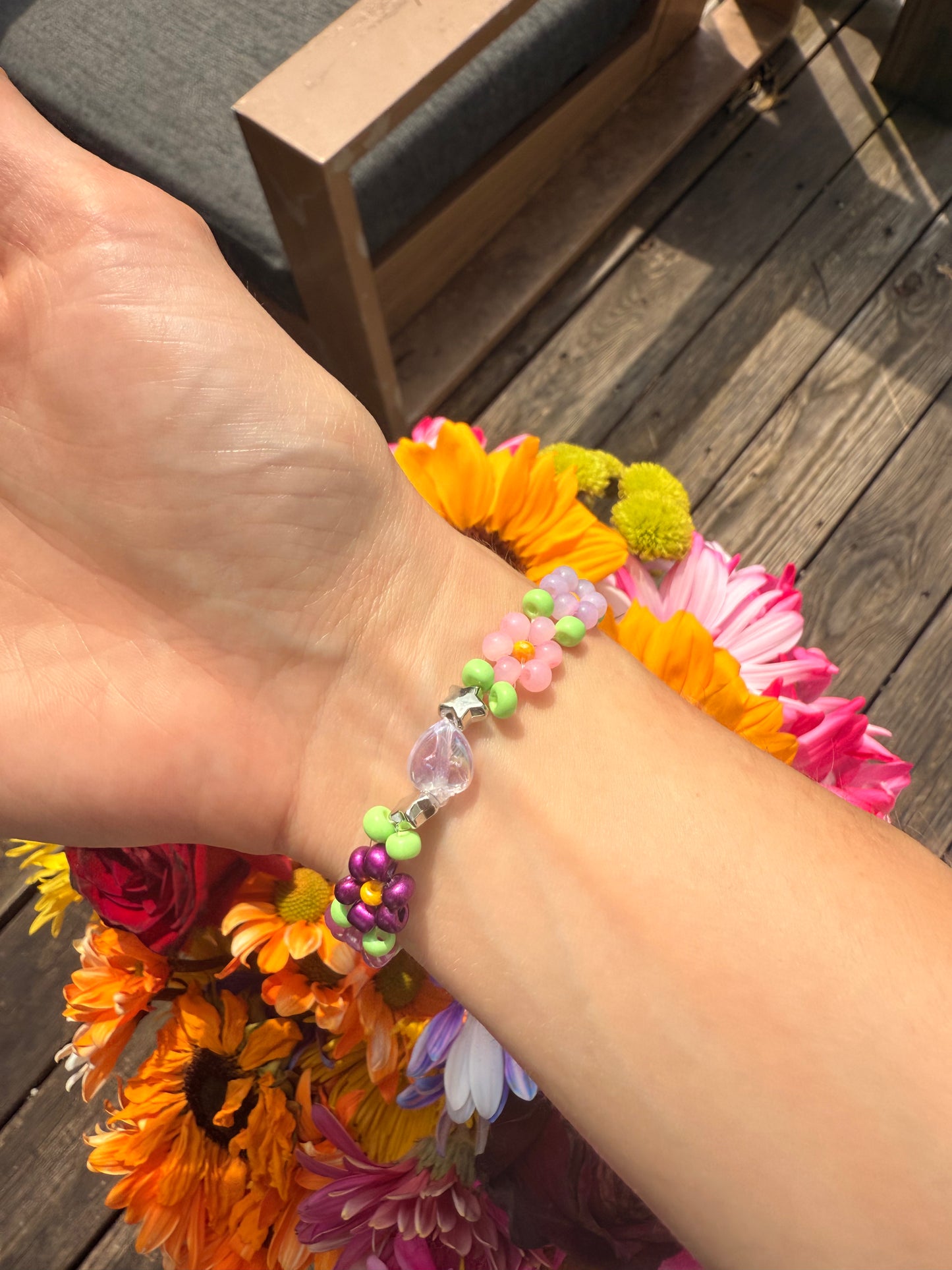 “Petals of Self-Love” Seed Bead Bracelet