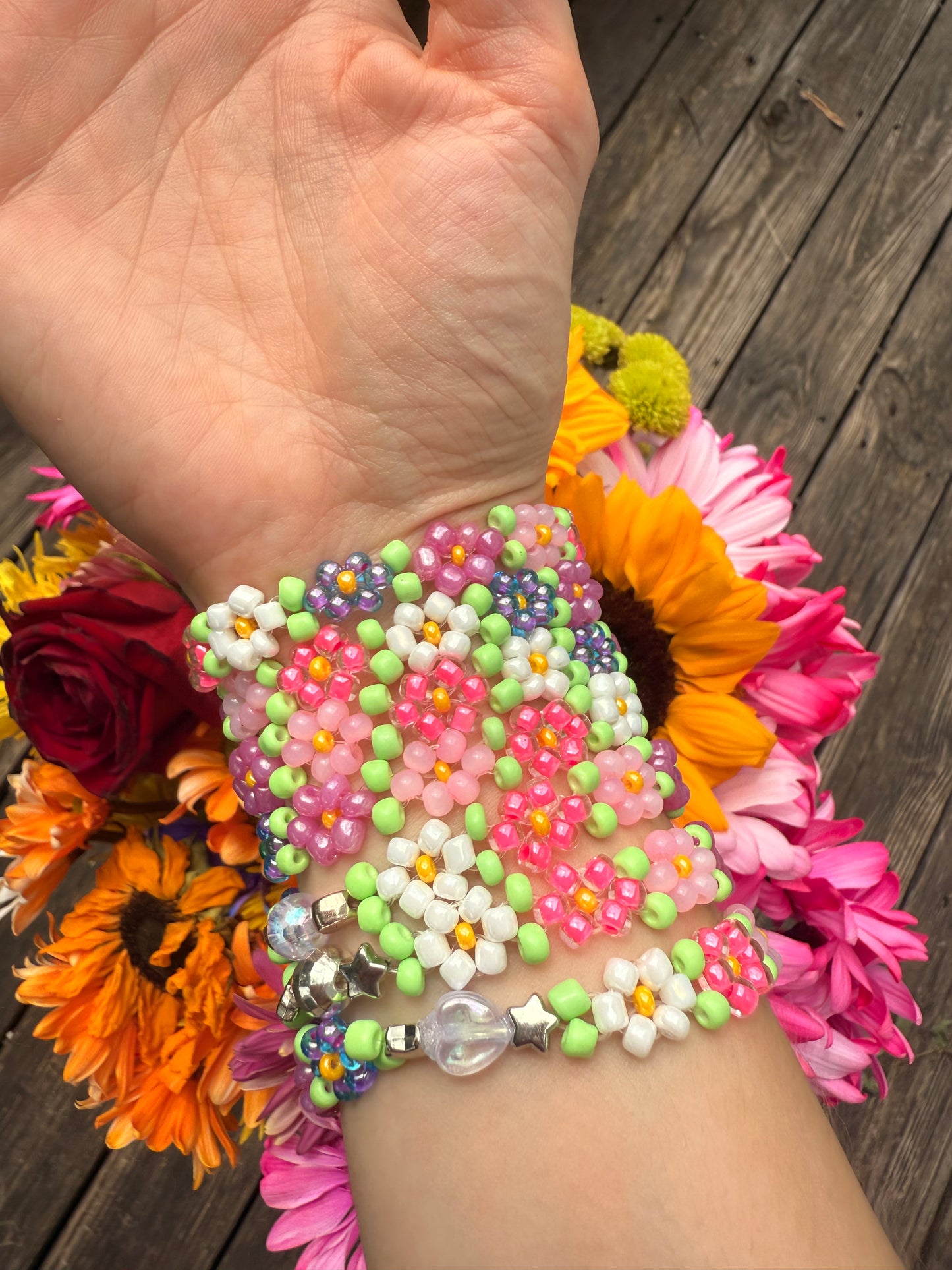 “Bloom for You” Seed Bead Bracelet