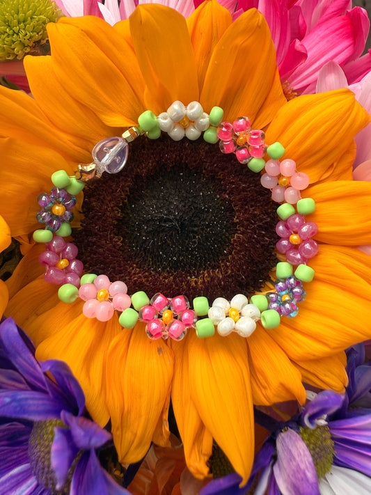 “Bloom for You” Seed Bead Bracelet