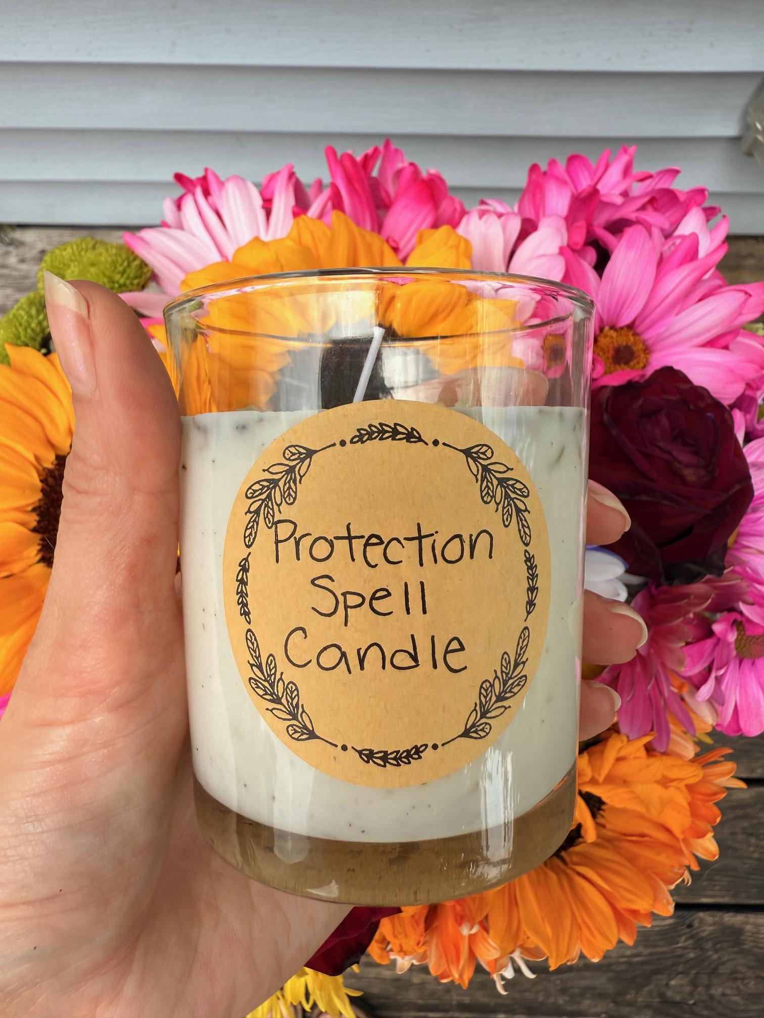 Handmade Magical Protection Spell Candle