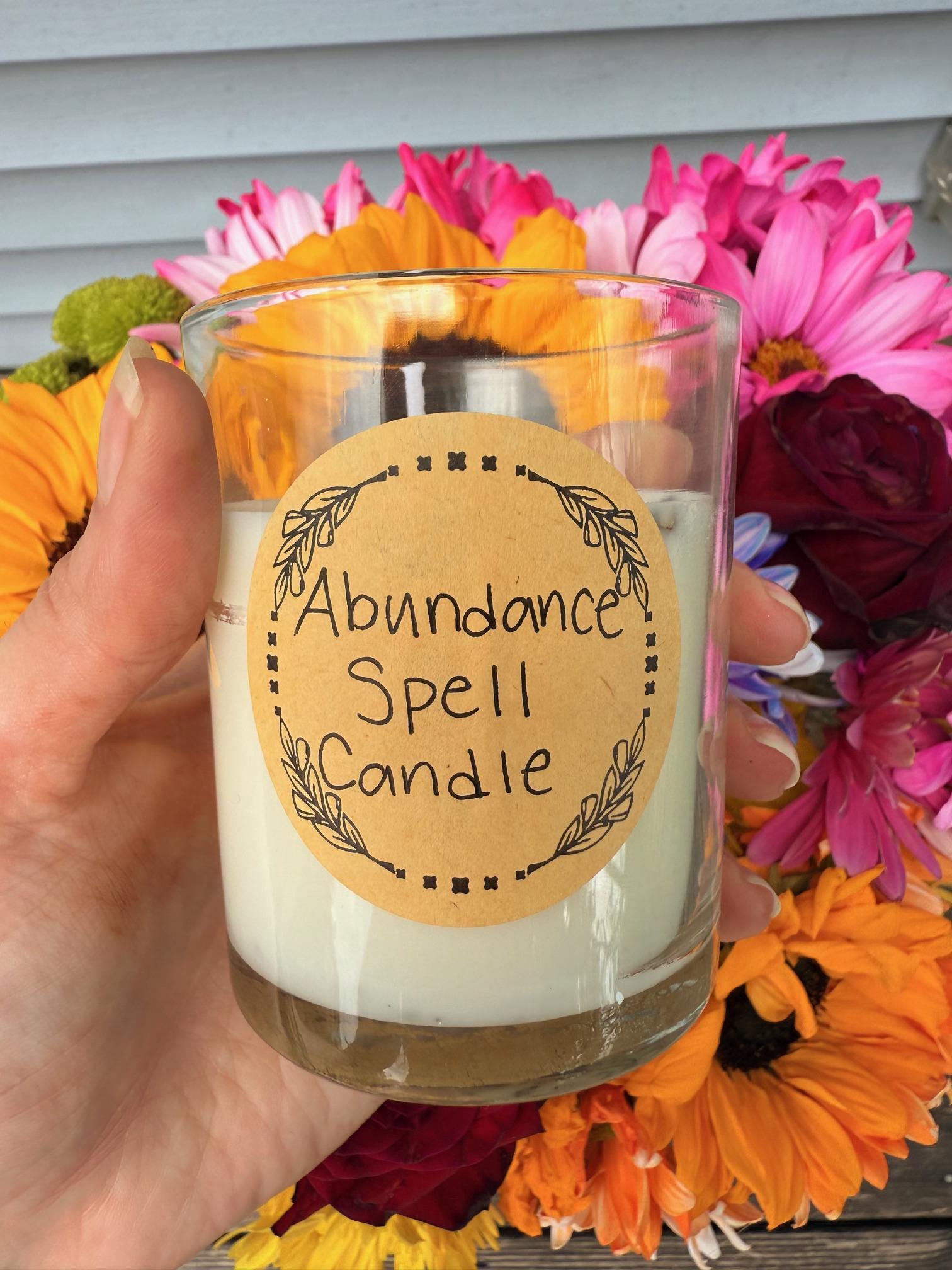 Handmade Magical Abundance Spell Candle