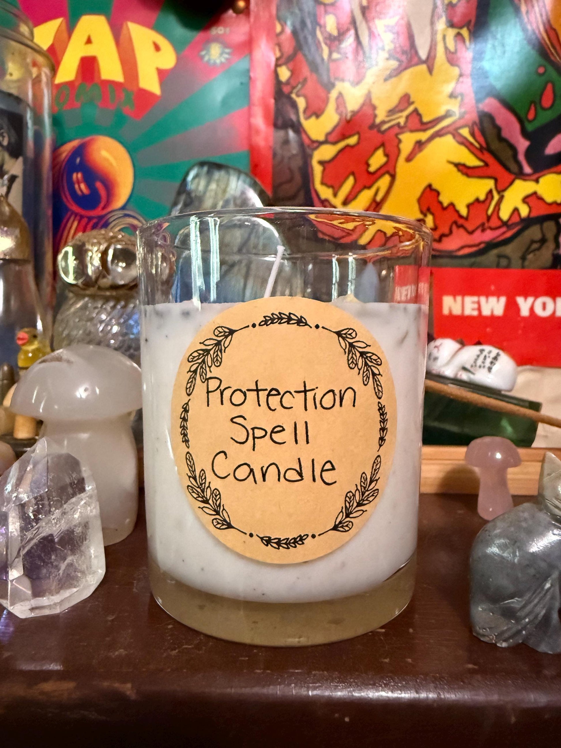 Handmade Magical Protection Spell Candle