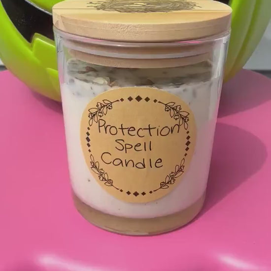 Handmade Magical Protection Spell Candle
