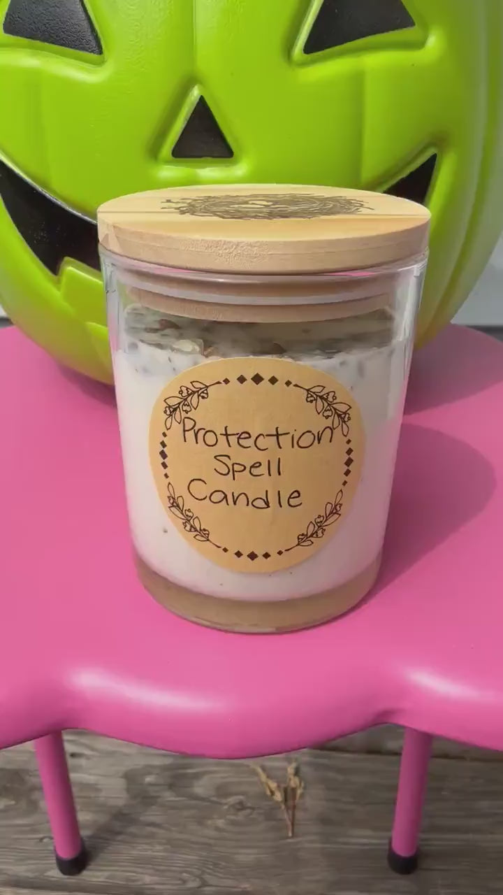Handmade Magical Protection Spell Candle