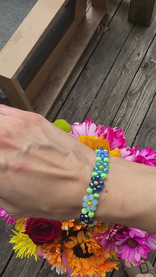 “Garden of Calm” Seed Bead Bracelet