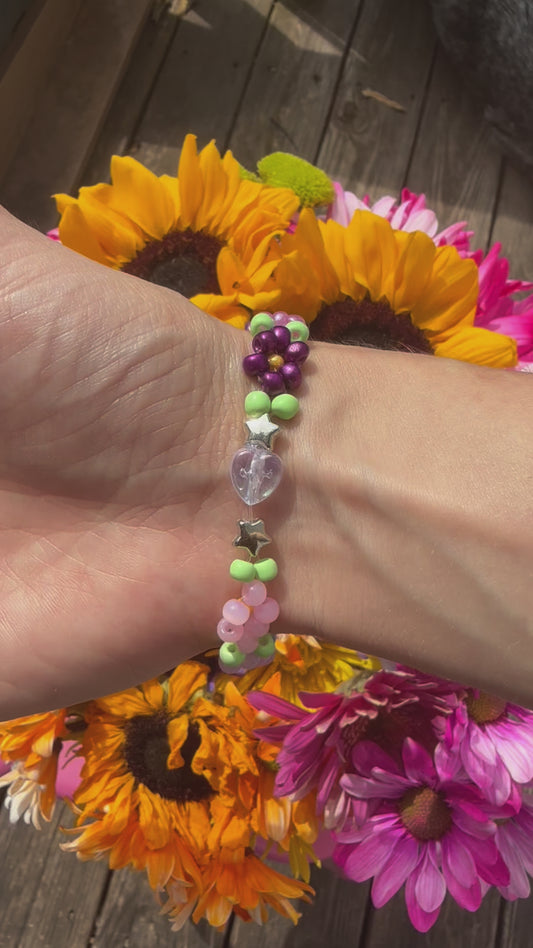 “Petals of Self-Love” Seed Bead Bracelet