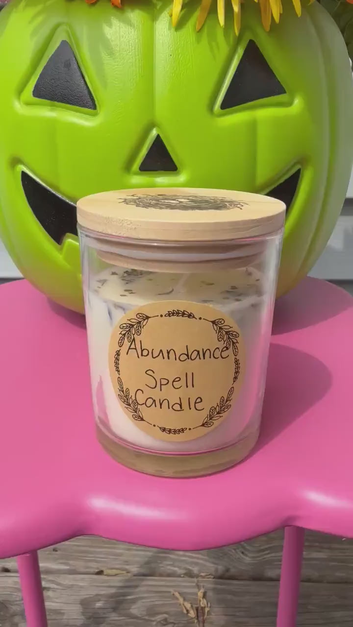 Handmade Magical Abundance Spell Candle